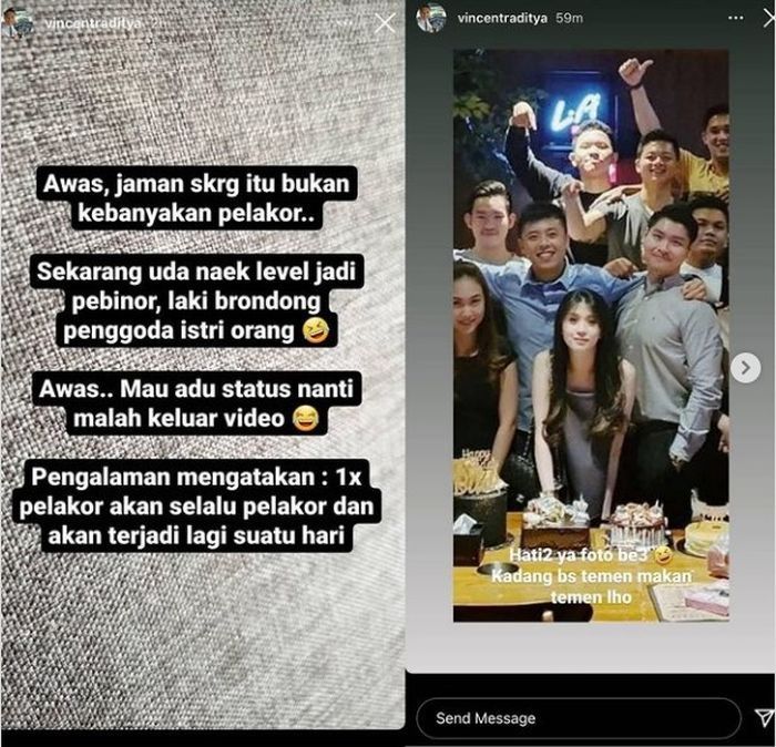 Bukti perselingkuhan istri Vincent Aditya