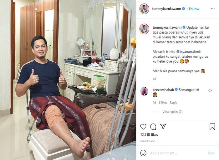 Kondisi terbaru Tommy Kurniawan