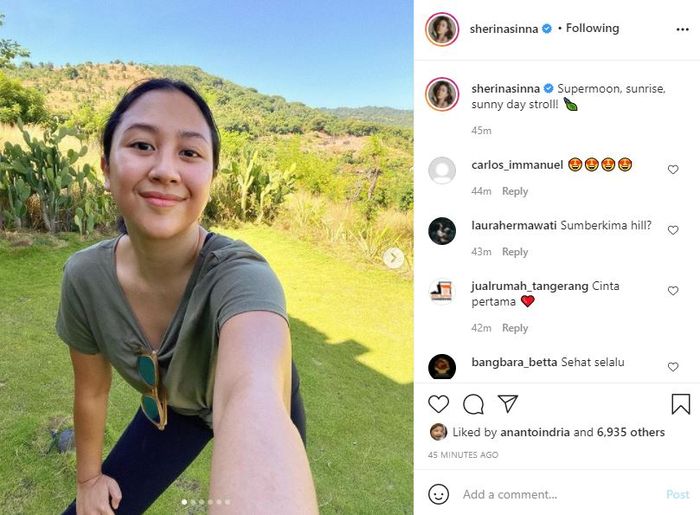Unggahan Instagram <a href='https://tribunmedan.cfd/tag/sherina-munaf' title='Sherina&nbsp;Munaf'>Sherina&nbsp;Munaf</a>. 