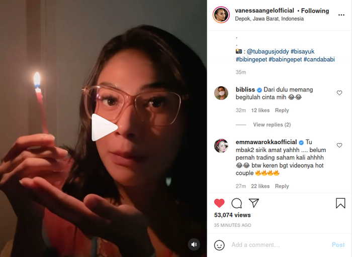Video kocak yang dibuat Vanessa Angel dan Bibi Ardiansyah terkait babi ngepet.