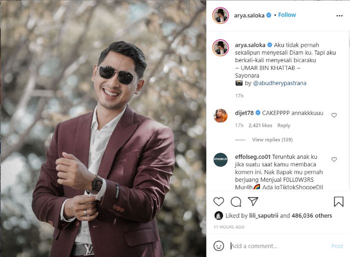 Arya Saloka indikasikan pamit dari Ikatan Cinta