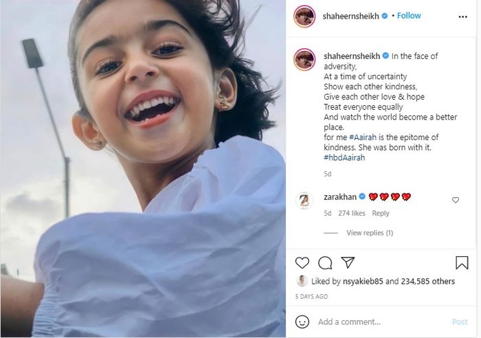 Unggahan <a href='https://palembang.tribunnews.com/tag/shaheer-sheikh' title='Shaheer Sheikh'>Shaheer Sheikh</a> 