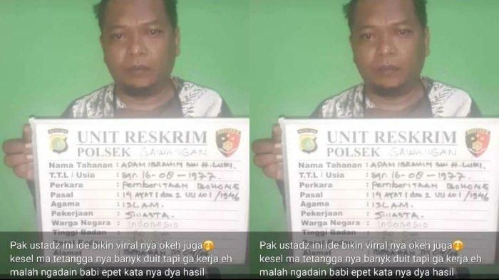 Adam Ibradi, sosok dibalik kasus penipuan viral babi ngepet di <a href='https://tribunmedan.cfd/tag/depok' title='Depok'>Depok</a>, <a href='https://tribunmedan.cfd/tag/jawa-barat' title='Jawa&nbsp;Barat'>Jawa&nbsp;Barat</a>, Rabu (28/4/2021). 