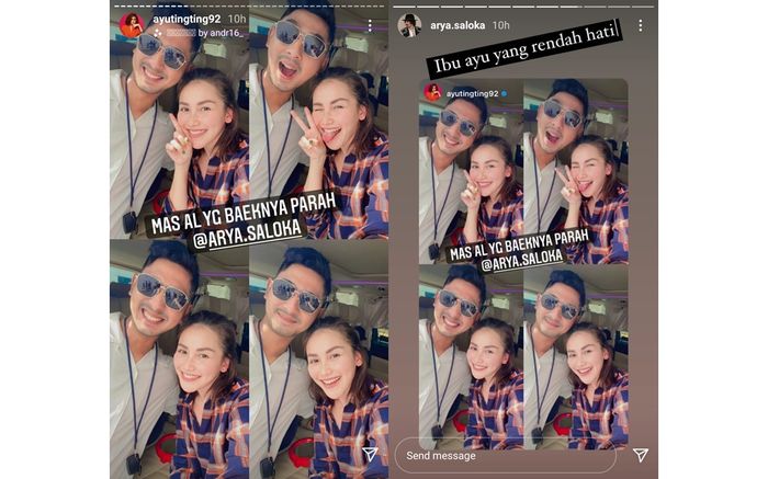 Ayu Ting Ting dipuji Arya Saloka