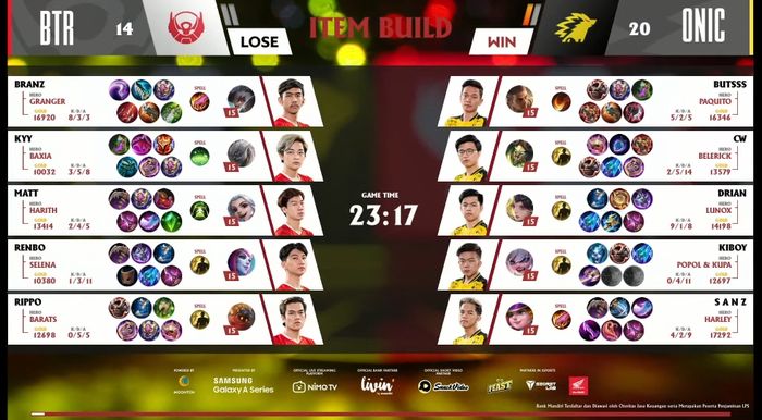 Game 1 Bigetron Alpha vs ONIC Esports - Playoffs MPL ID S7