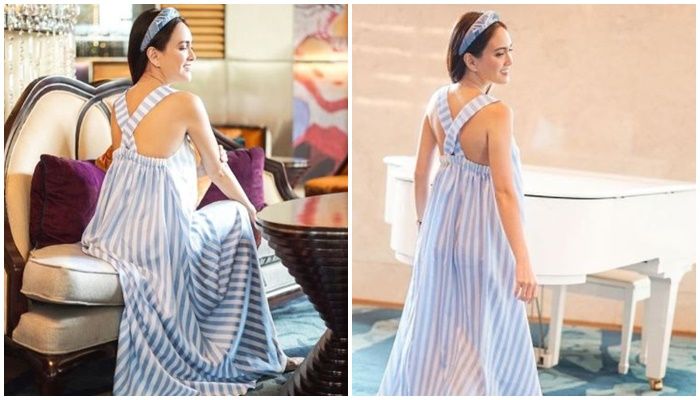 Potret Shandy Aulia pakai dress tanpa lengan pamer punggung mulus banjir pujian netizen.