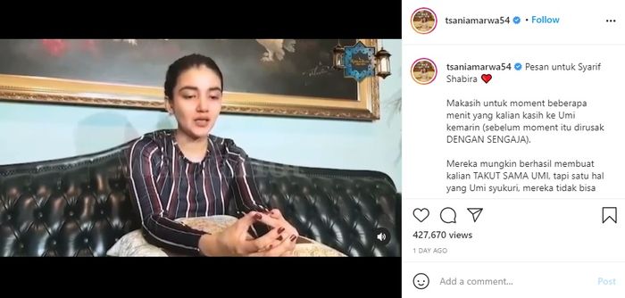 Tsania Marwa Menangis