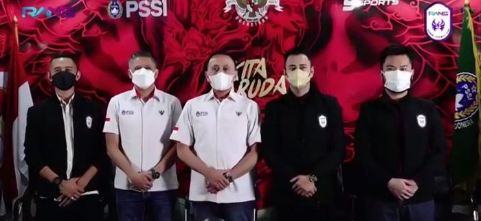 Klub Liga 2, RANS Cilegon FC, menyambangi kantor PSSI yang berada di kawasan FX Sudirman, Senayan, Jakarta Pusat, Senin (3/5/2021).