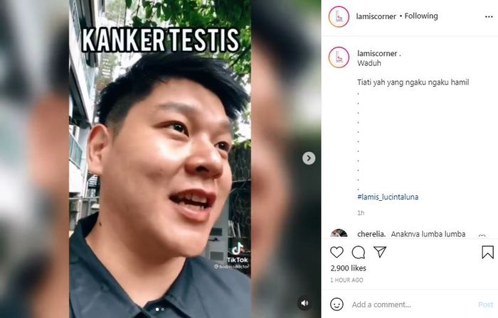 Netizen tanggapi kabar Lucinta Luna hamil yang dikhawatirkan jadi pertanda kanker testis.