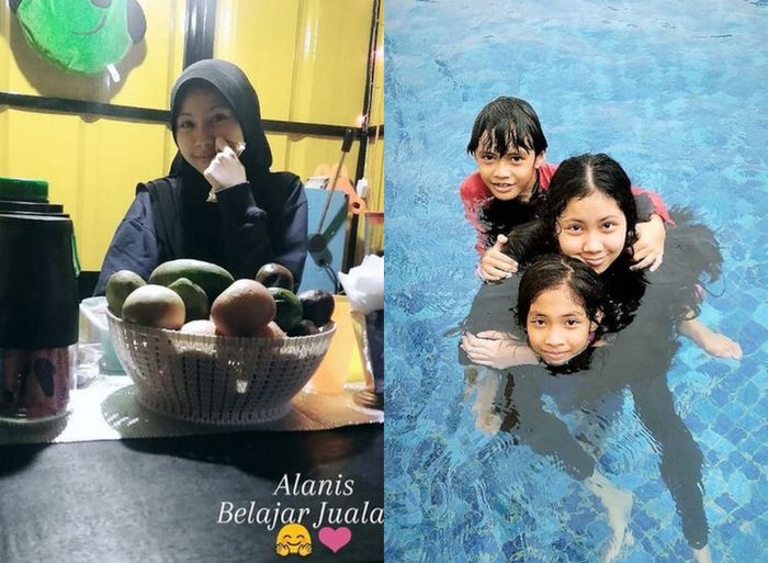 Alanis bersama saudaraInstagram/lulu_kudosa
