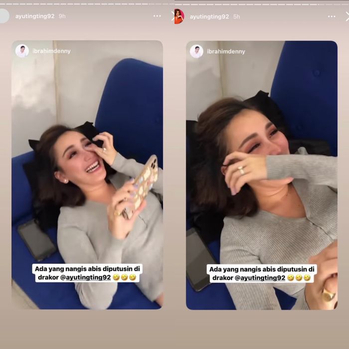 Ayu Ting Ting kepergok nangis di belakang panggung