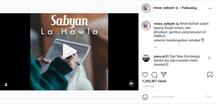 Promosikan lagu barunya, <a href='https://tribunmedan.cfd/tag/nissa-sabyan' title='Nissa&nbsp;Sabyan'>Nissa&nbsp;Sabyan</a> justru ditagih klarifikasi oleh netizen.