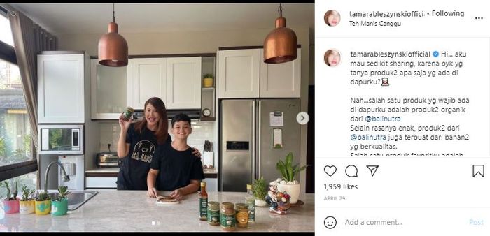 Dapur di rumah artis Tamara Bleszynski