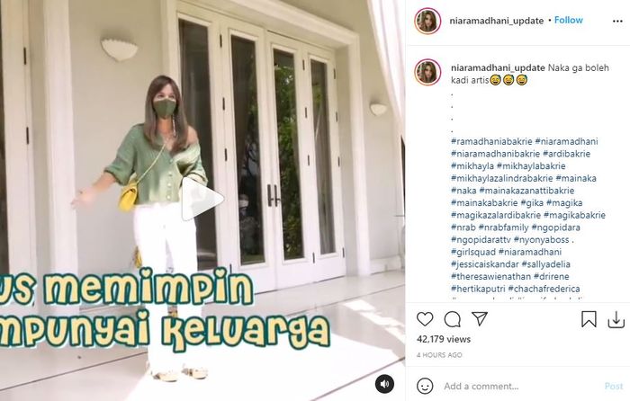 Nia Ramadhani tak ingin sang putra menjadi seorang artis