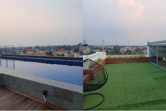 Rooftop berserta pemadangannya di rumah artis <a href='https://makassar.tribunnews.com/tag/zaskia-sungkar' title='Zaskia Sungkar'>Zaskia Sungkar</a> dan <a href='https://makassar.tribunnews.com/tag/irwansyah' title='Irwansyah'>Irwansyah</a>.