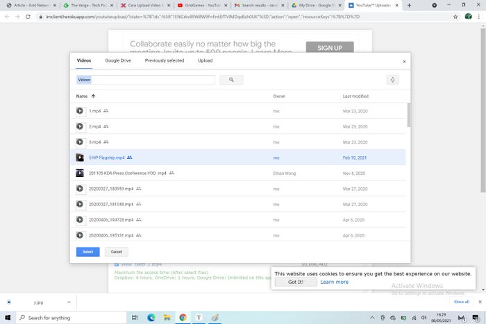 Cara upload video dari google drive ke youtube