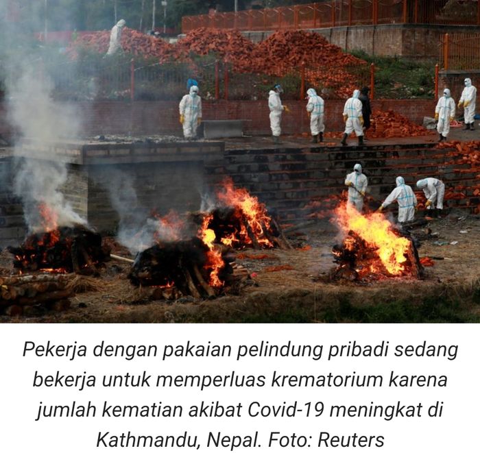 Pandemi Covid-19 juga melanda Nepal, membuatnya terlihat seperti India.