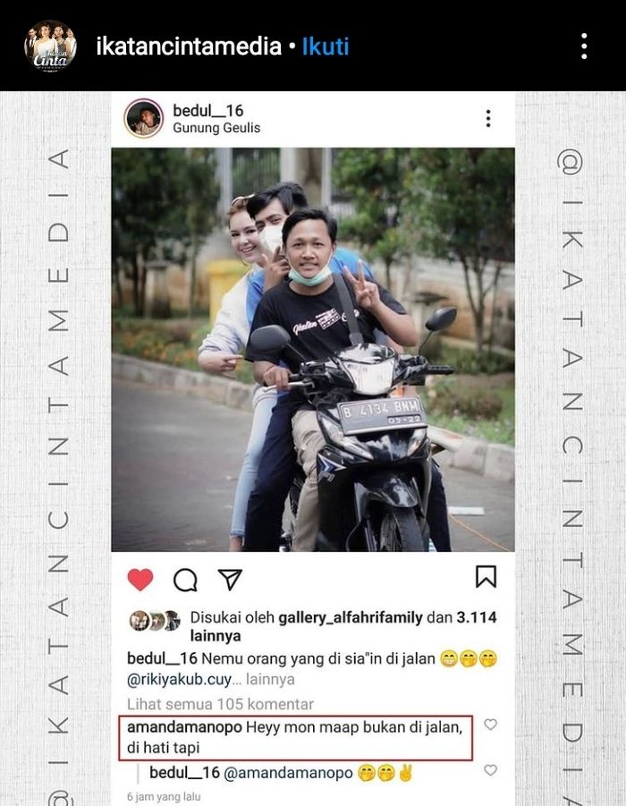 Sindiran Amanda Manopo untuk Billy Syahputra