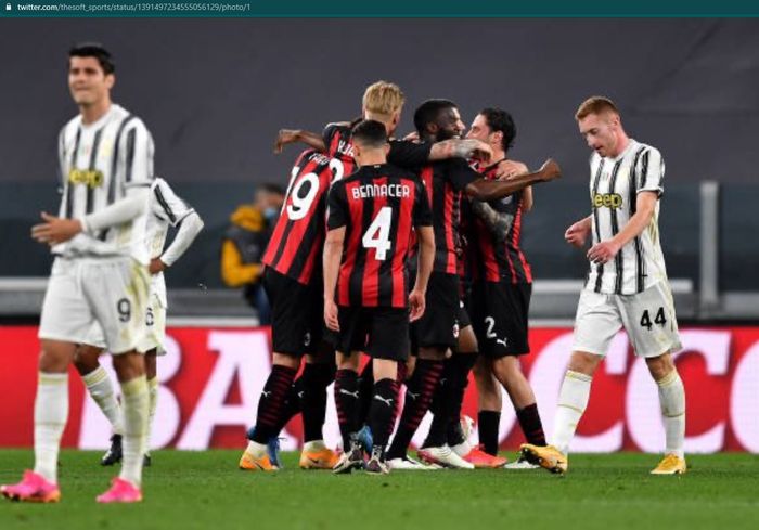 AC Milan sukses meraih kemenangan telak 3-0 atas Juventus pada laga pekan ke-35 Liga Italia 2020-2021.