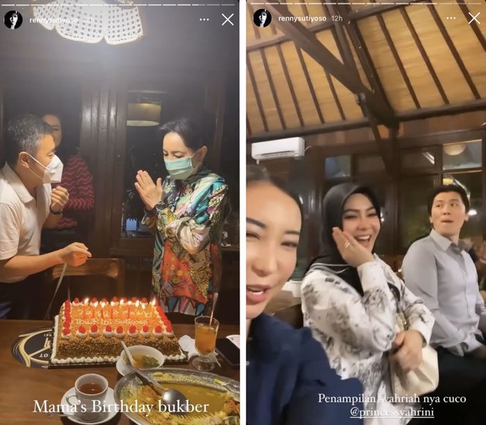 Perayaan ulang tahun ibu Rennie Suttios