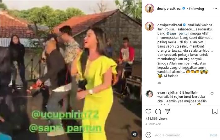 Dewi Perssik kenang momen saat manggung bareng Sapri Pantun