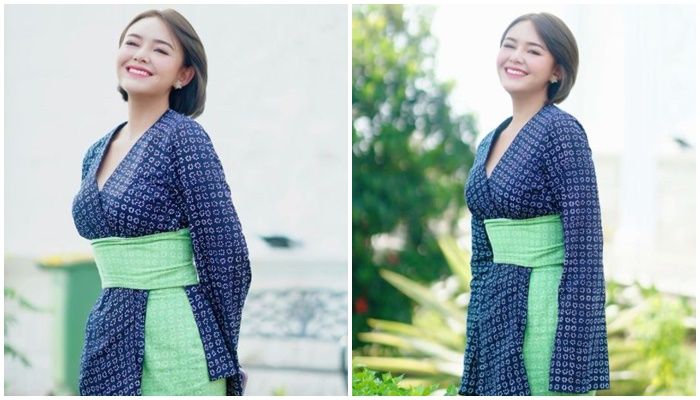Potret Andin Ikatan Cinta tampil modis dengan kimono, kecantikan Amanda Manopo jadi sorotan netizen.