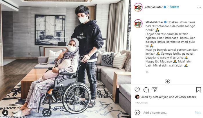 Unggahan Instagram Atta Halilintar