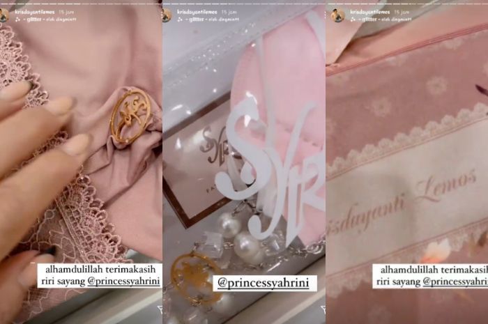 Hampers dari Syahrini untuk Krisdayanti