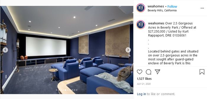 Bioskop pribadi di rumah Justin Bieber