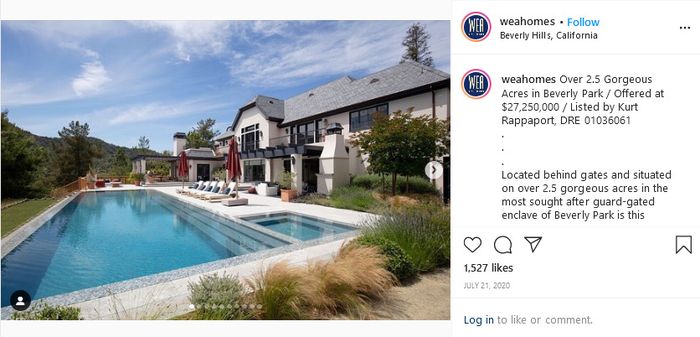 Kolam renang di rumah Justin Bieber
