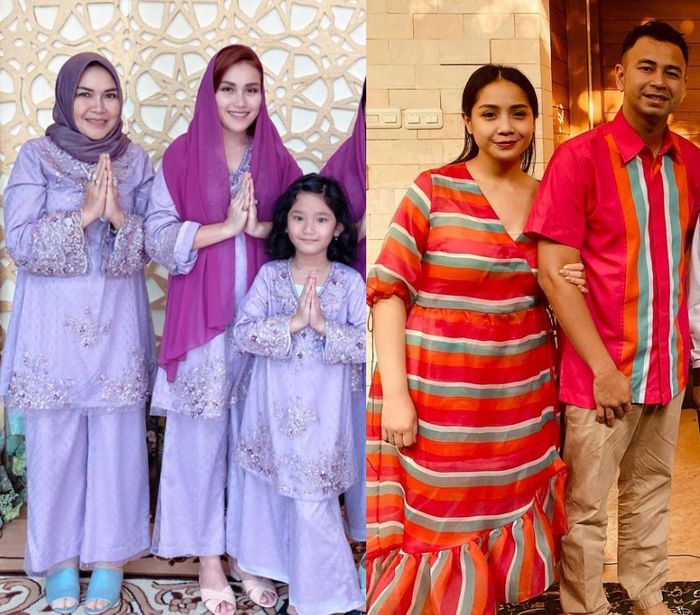 Gaya Baju Lebaran ala Artis Cantik Nagita Slavina VS Ayu Ting Ting yang Curi Perhatian Publik