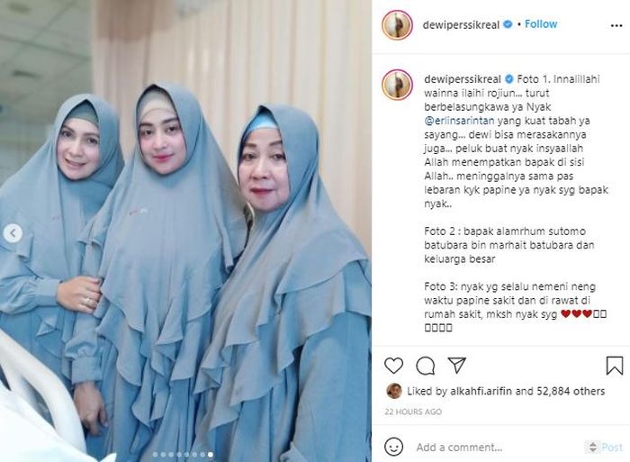 Dewi Perssik bagikan kabar duka