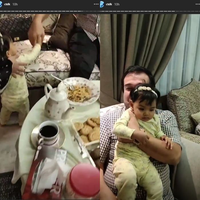 Perlakuan suamni <a href='https://medan.tribunnews.com/tag/siti-nurhaliza' title='Siti Nurhaliza'>Siti Nurhaliza</a> pada buah hati ketika diganggu saat akan makan