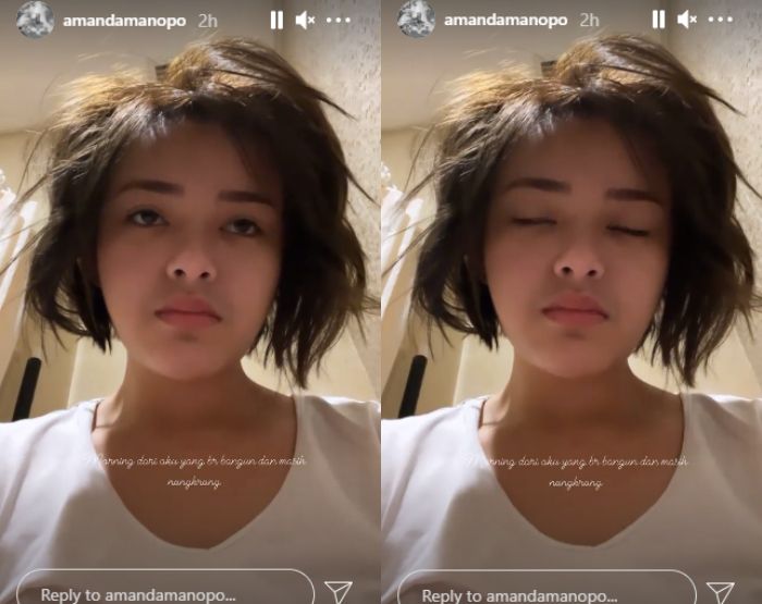 Amanda Manopo Pemain Sinetron Ikatan Cinta Pede Pamer Penampilan saat Bangun Tidur