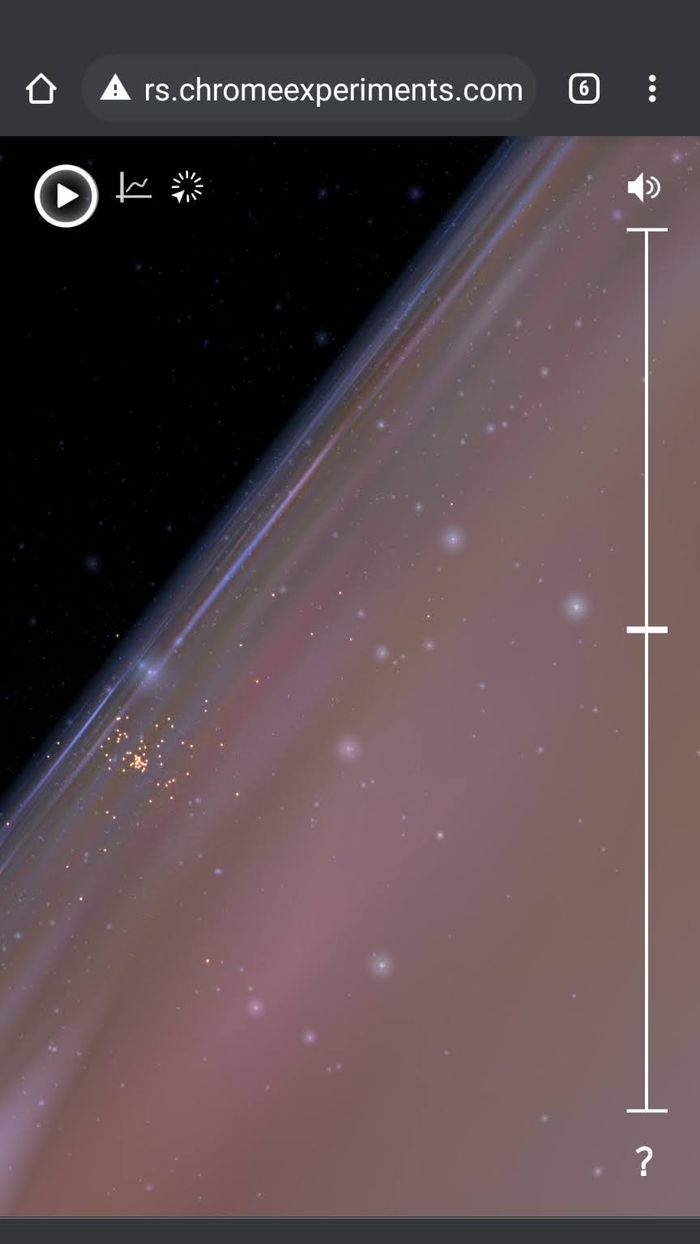 Kalian bisa zoom-in dan zoom-out untuk melihat sistem tata surya di ruang angkasa.