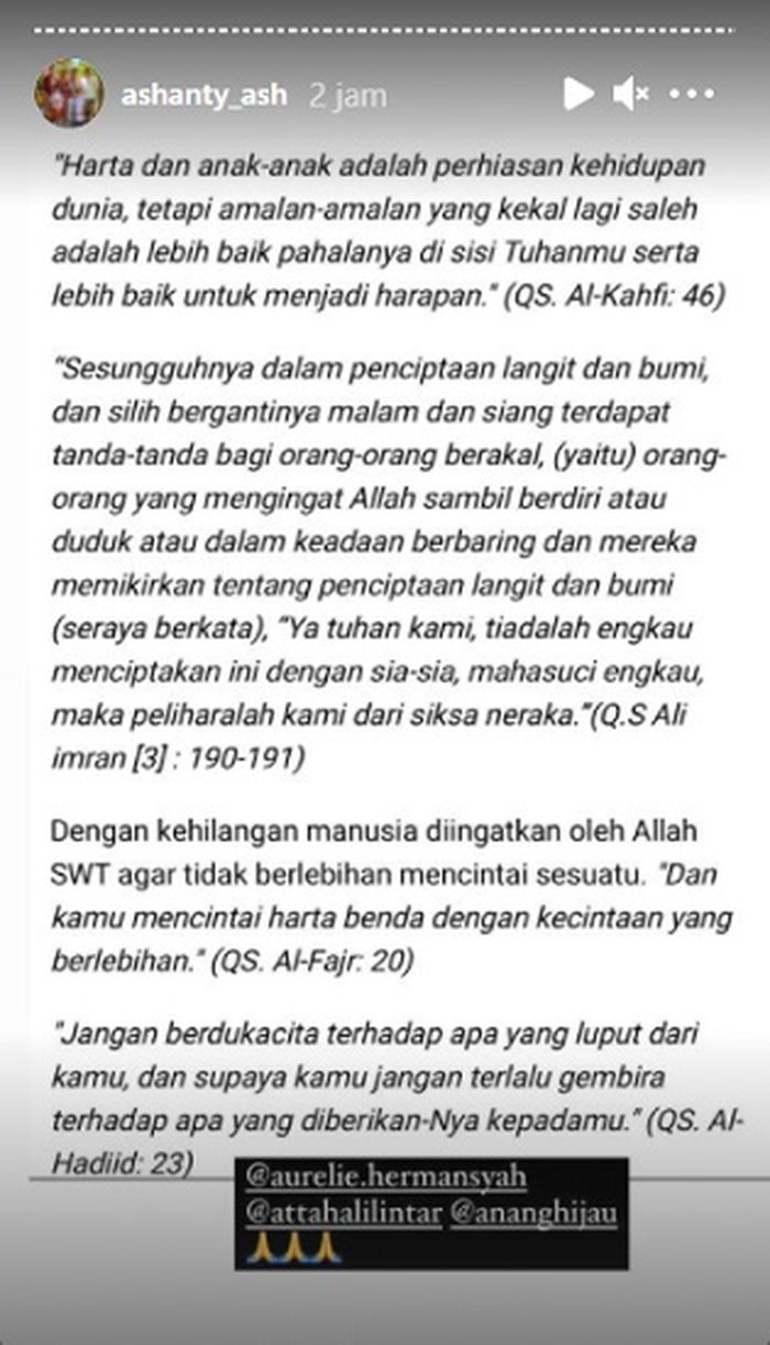 Instagram/ @ashanty_ash
Unggahan Ashanty