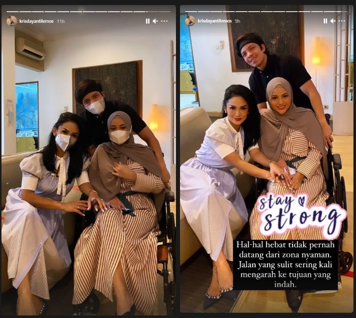 Krisdayanti temani Aurel Hermansyah yang baru alami keguguran 