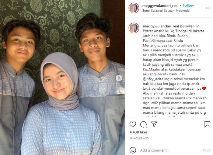 Meggy Wulandari curhat sendu saat meminta izin akan menikah lagi kepada anak bujangnya