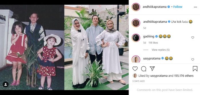 Andhika Pratama bersama kedua adik perempuannya