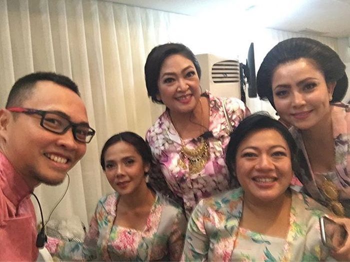 Mayangsari dan Halimah saat menghadiri acara siraman Sekar Sigit pada 2018 lalu