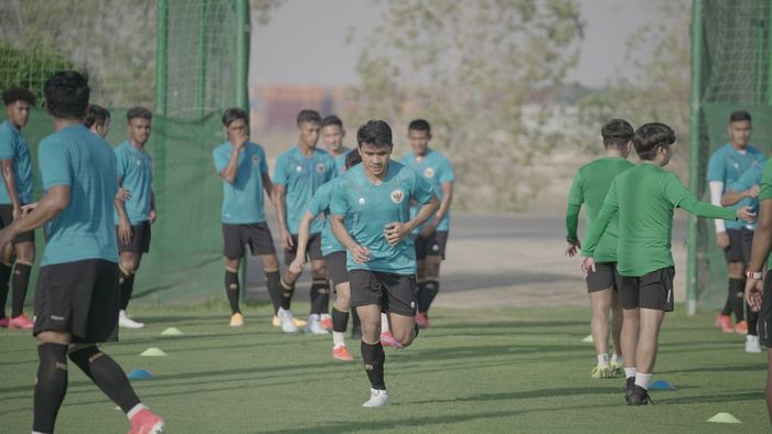 Asnawi Mangkualam sudah berlatih bersama timnas Indonesia pada Rabu (19/5/2021)
