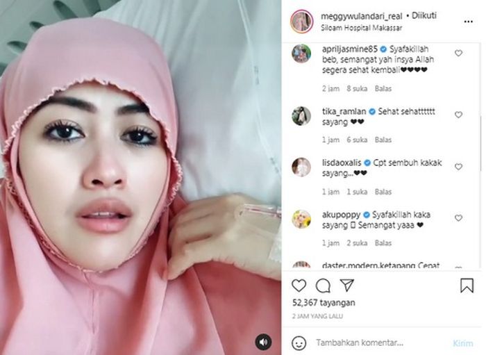 Meggy Wulandari sakit