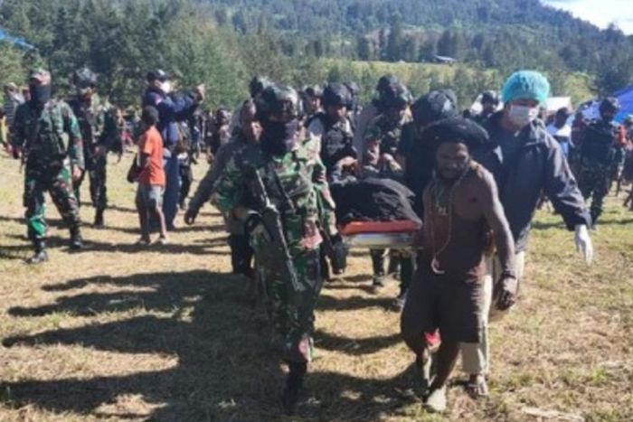 Baku tembak Satgas Nemangkawi dengan KKB Papua April 2021 lalu