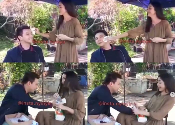 Jonathan Frizzy dan <a href='https://medan.tribunnews.com/tag/ririn-dwi-ariyanti' title='Ririn Dwi Ariyanti'>Ririn Dwi Ariyanti</a> yang bercengkrama di tempat syuting