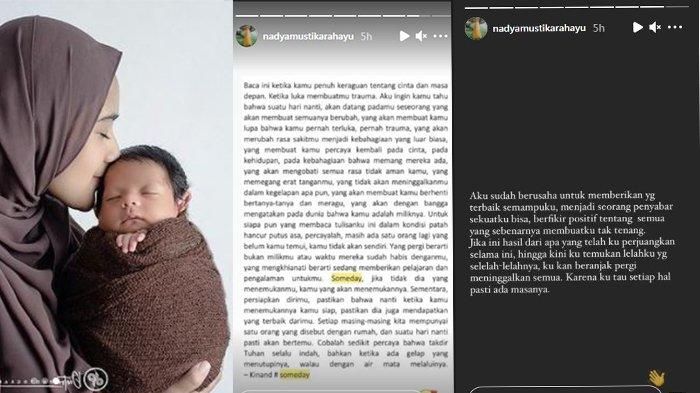 Status galau Nadya Mustika tentang anaknya dan Rizki DA