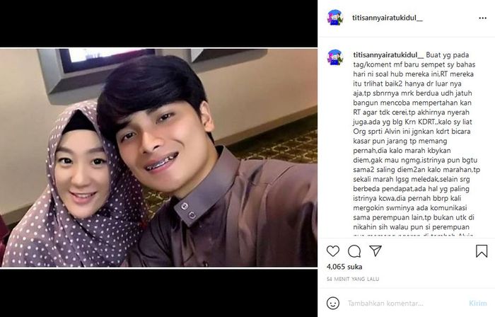Pernyataan paranormal terkait rumah tangga Alvin Faiz dan Larissa Chou yang kandas