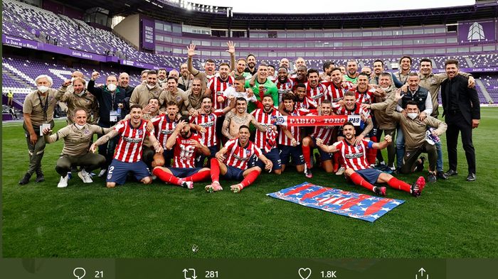 Atletico Madrid juara Liga Spanyol 2020-2021.