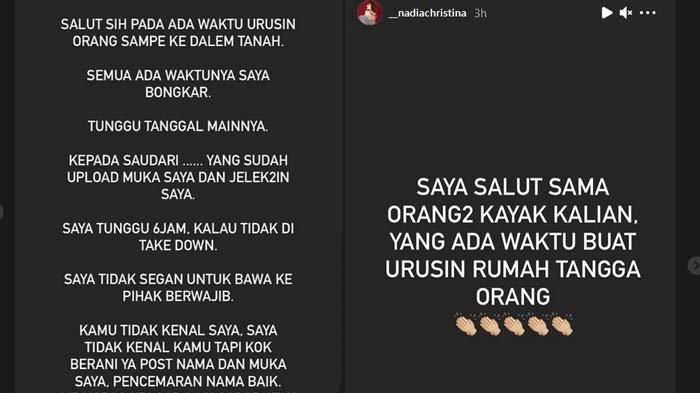 Nadia Christina's upload was allegedly for Maia Estianty.