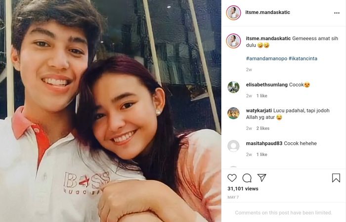 Potret El Rumi dan Amanda Manopo saat masih pacaran