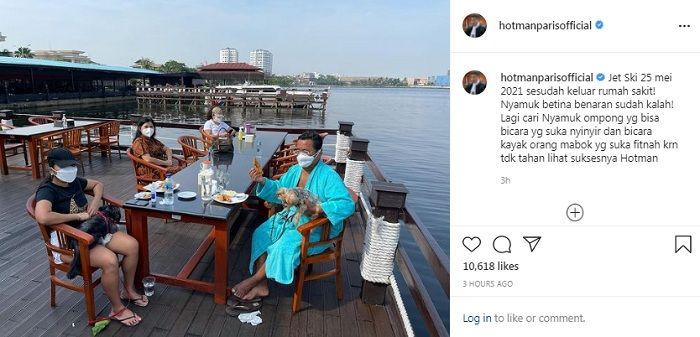 Hotman Paris pamer kekayaan hingga naik jetski usai sembuh dari sakit DBD